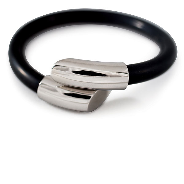 ProStyle Silver, 19cm  / Силиконово-металлический браслет ПроСтайл Сильвер, 19см