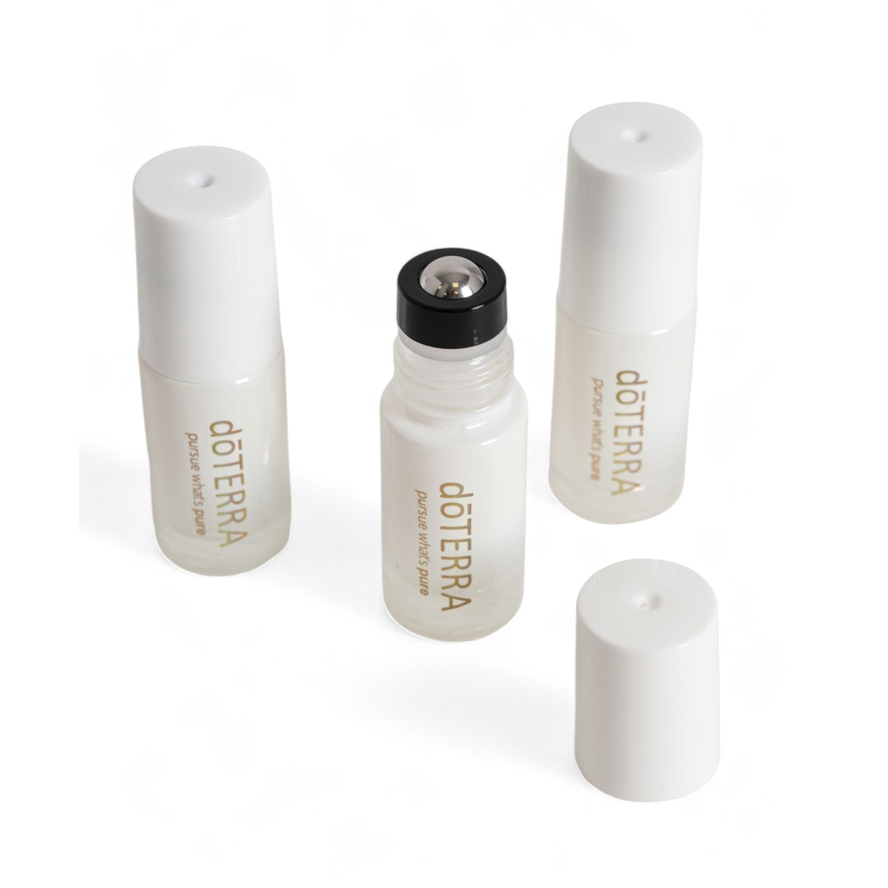 Набор флаконов роликов doTERRA (белое стекло), 5 мл (3 шт.)