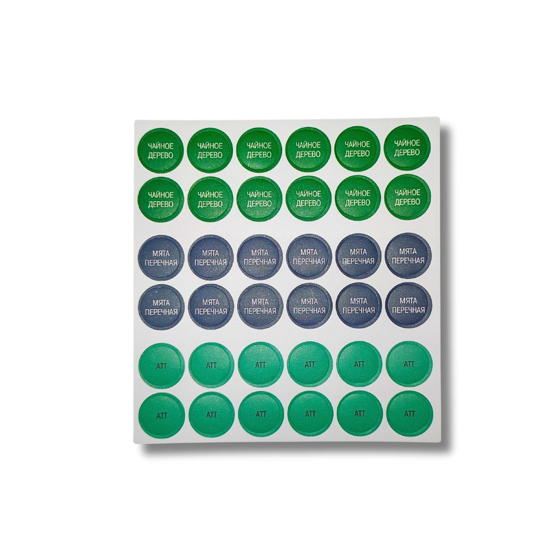 Стикеры: Чайное дерево, Мята Перечная, АТТ (3×12 шт.)