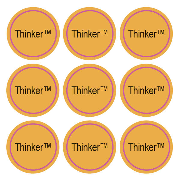 Стикеры Thinker / 108 стикеров на 1 листе